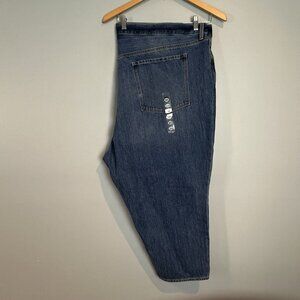 Old Navy High Rise Slouchy Taper Distressed Jeans Size 30W with 25" Inseam NWOT